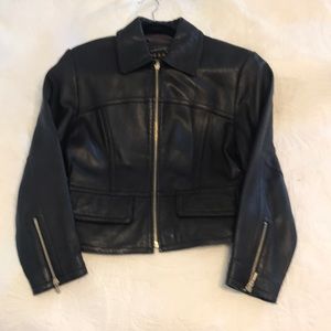 Express leather bomber jacket